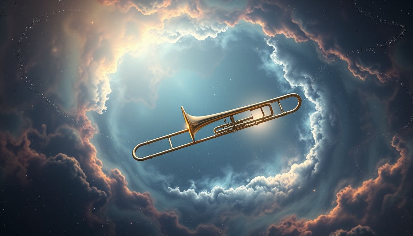 Een trombone in stilte symboliseert onderdrukte emoties en verborgen verlangens.