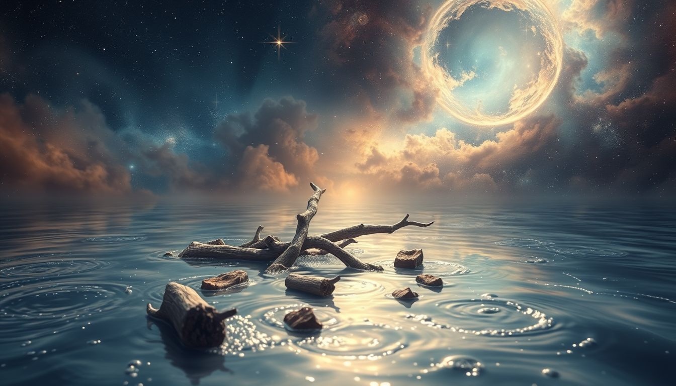 Dromen over bast in water symboliseert emotionele reiniging en groei.