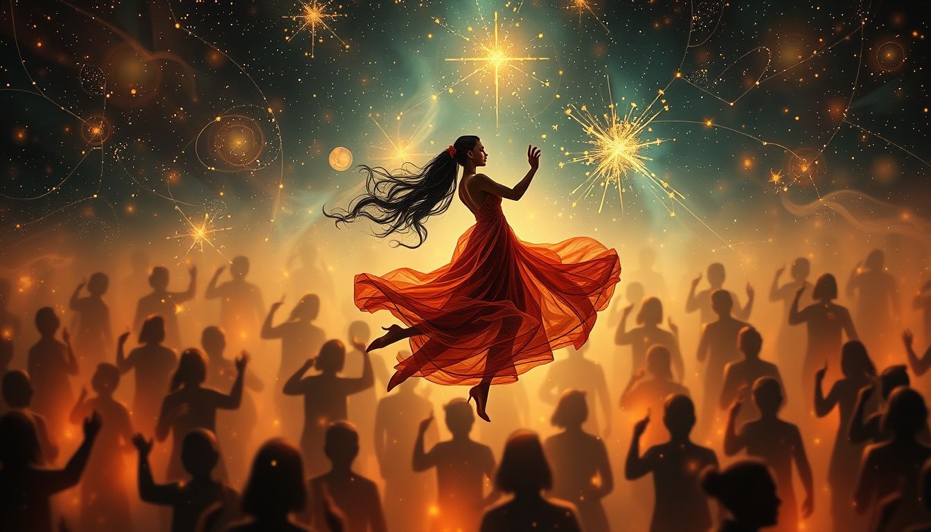 Dromen over tango in drukke menigte symboliseert passie en verbondenheid.