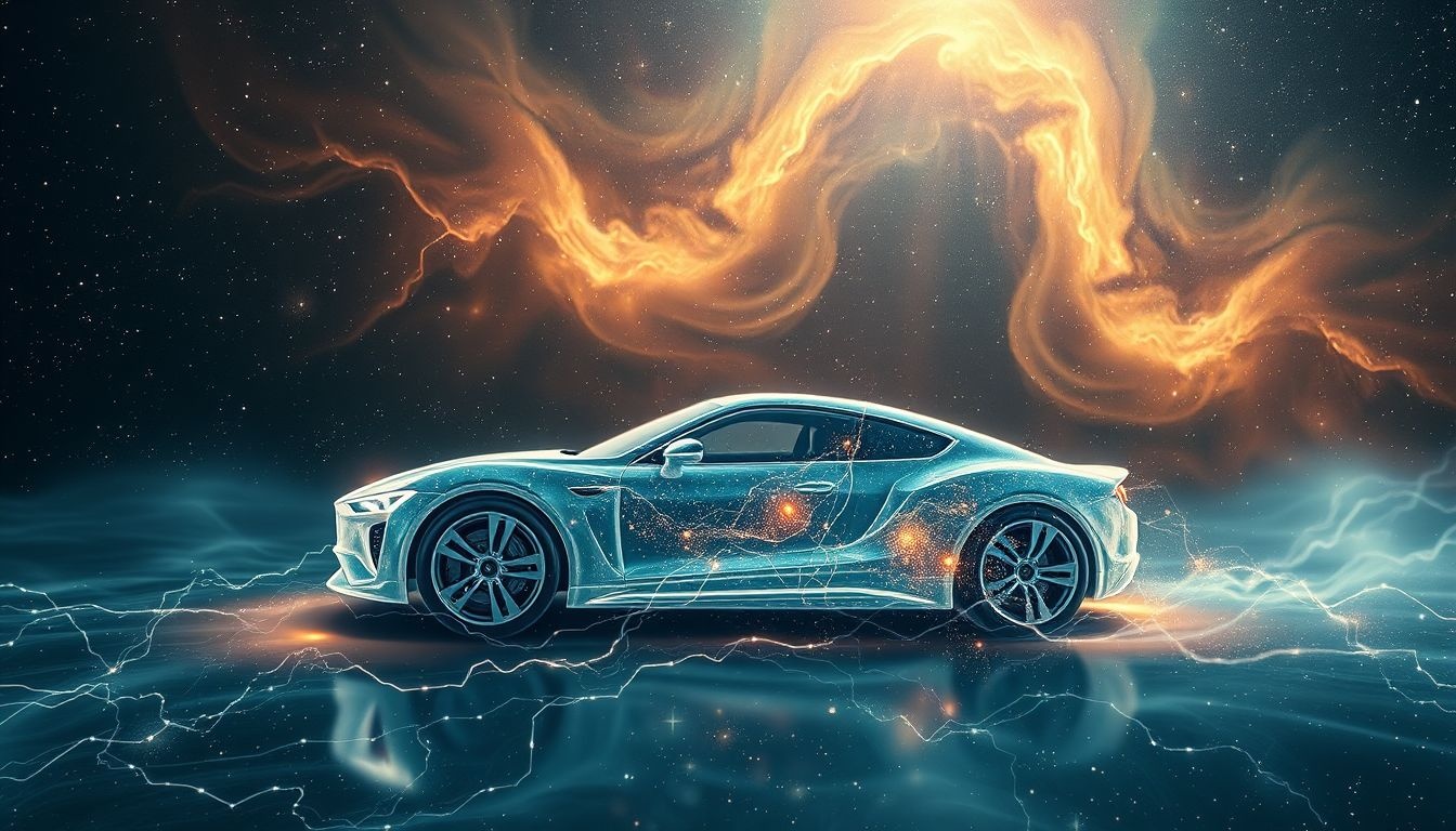Een elektrische auto besturen symboliseert nieuwe energie en vooruitgang.