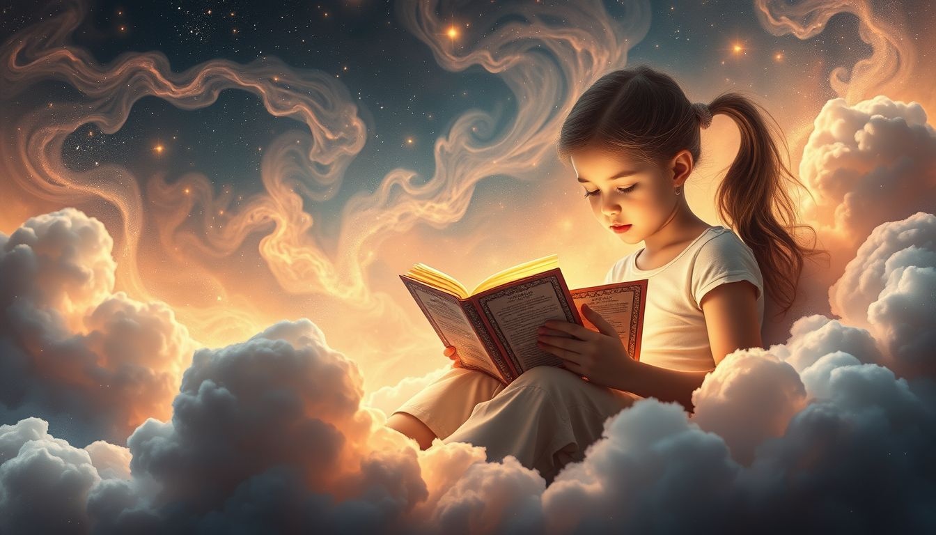 Een meisje dat leest symboliseert groei en innerlijke wijsheid.