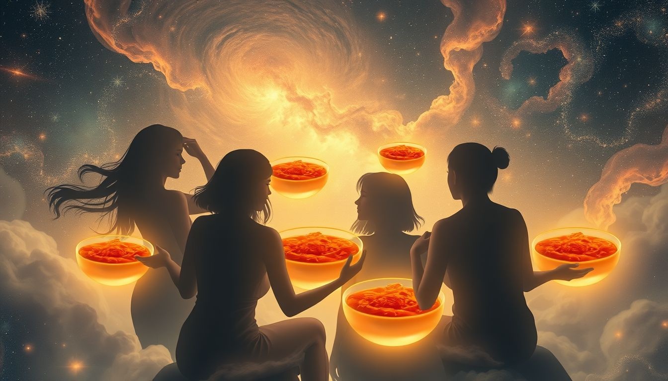 Dromen over ragout en vrienden symboliseert gezellige verbondenheid en vertrouwen.