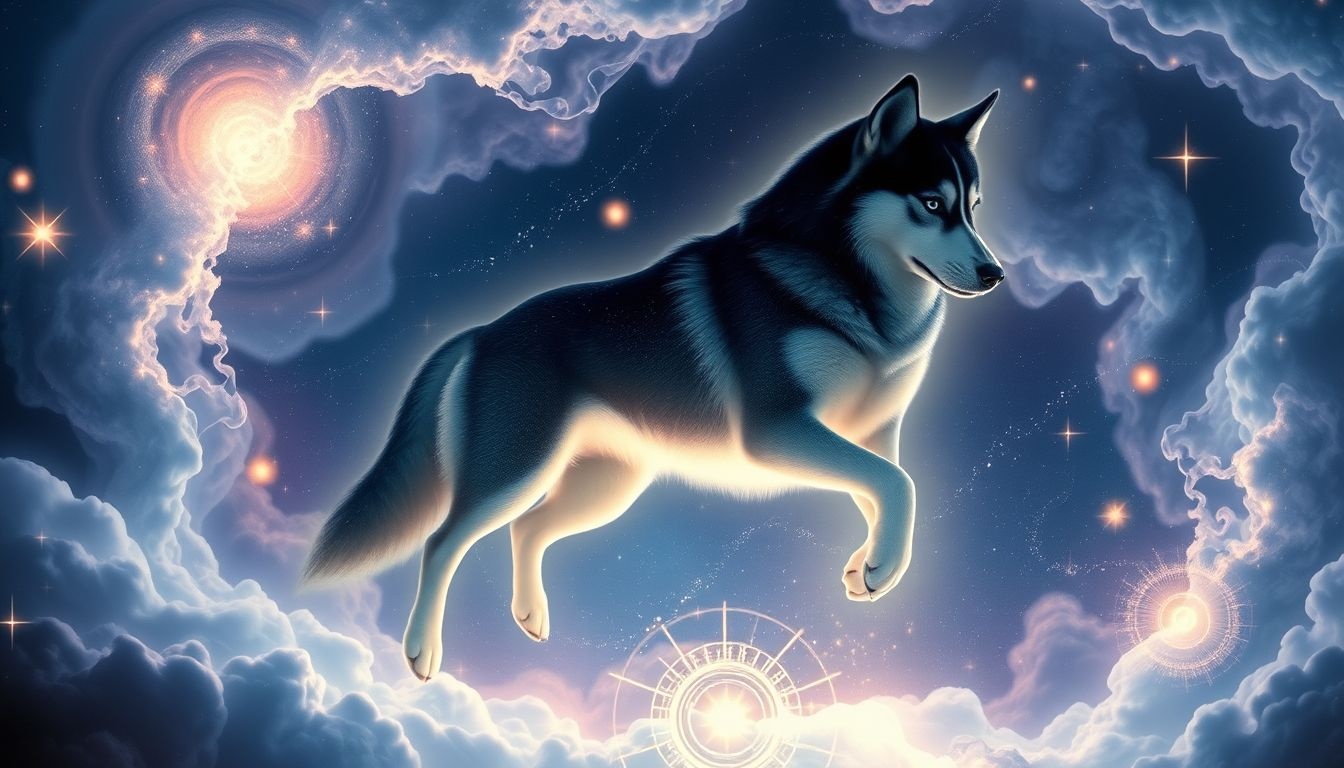 Een volwassen Siberische husky symboliseert kracht en trouw in dromen.