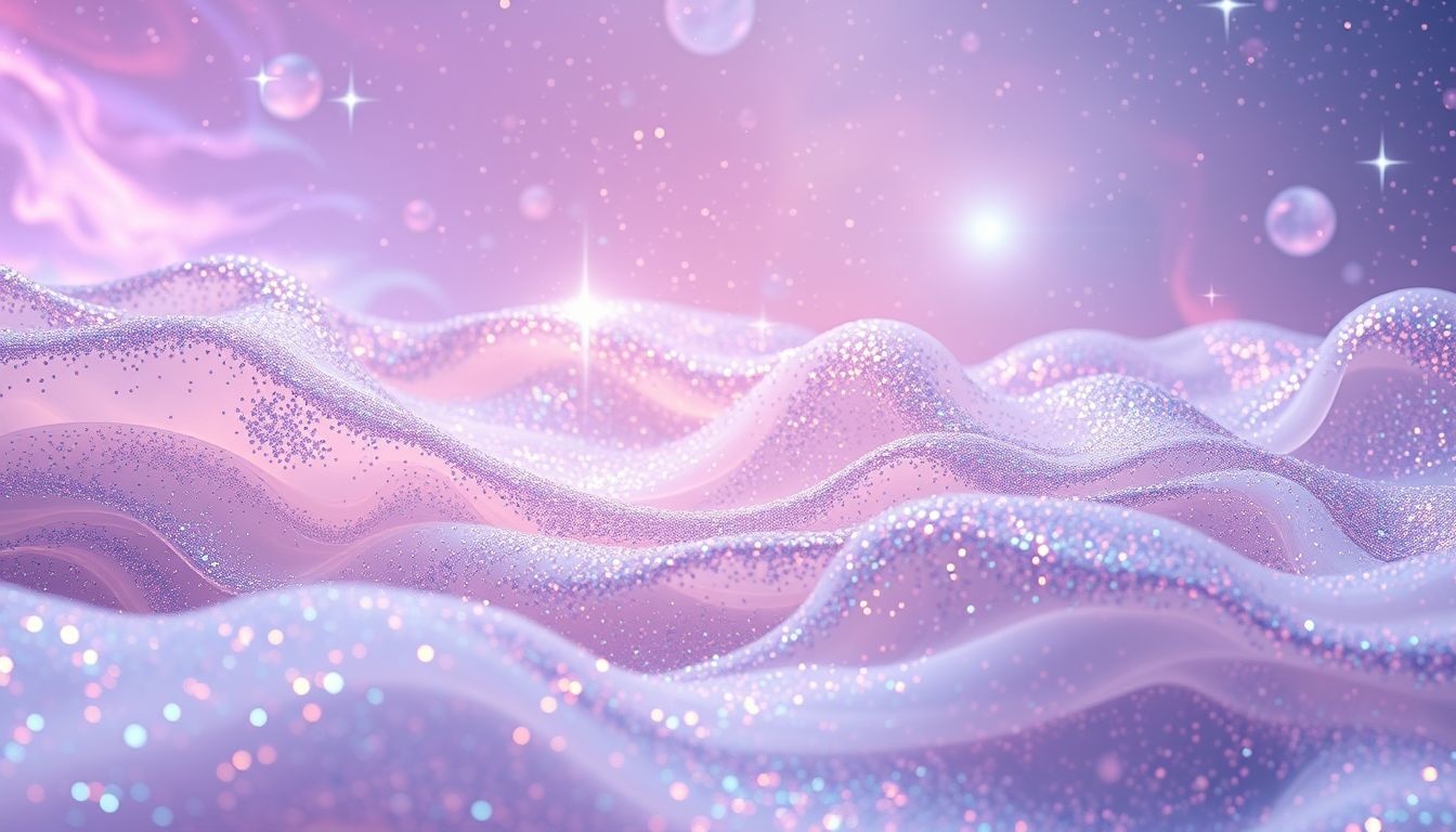 Dromen over glitters in pomade symboliseren sprankelende zelfexpressie.