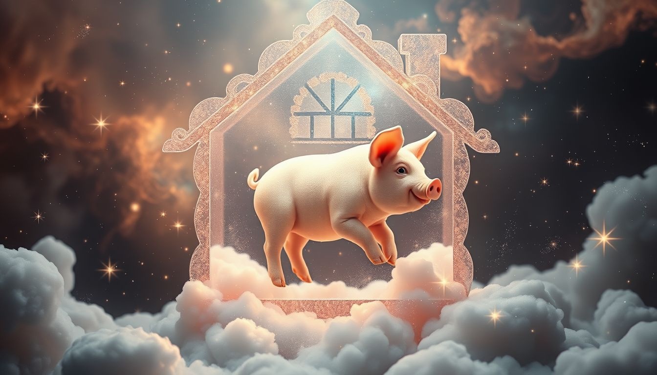 Een varken in huis symboliseert vaak overvloed en welvaart.