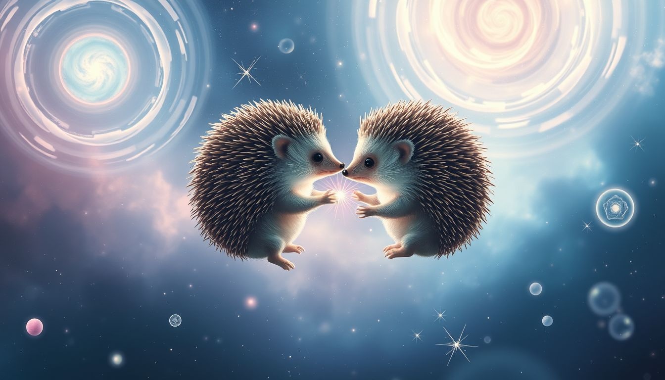Een vechtende egel symboliseert innerlijke strijd en zelfverdediging.