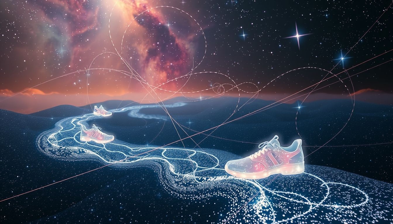 Glijdende schoenen symboliseren onzekerheid door invloed van anderen.