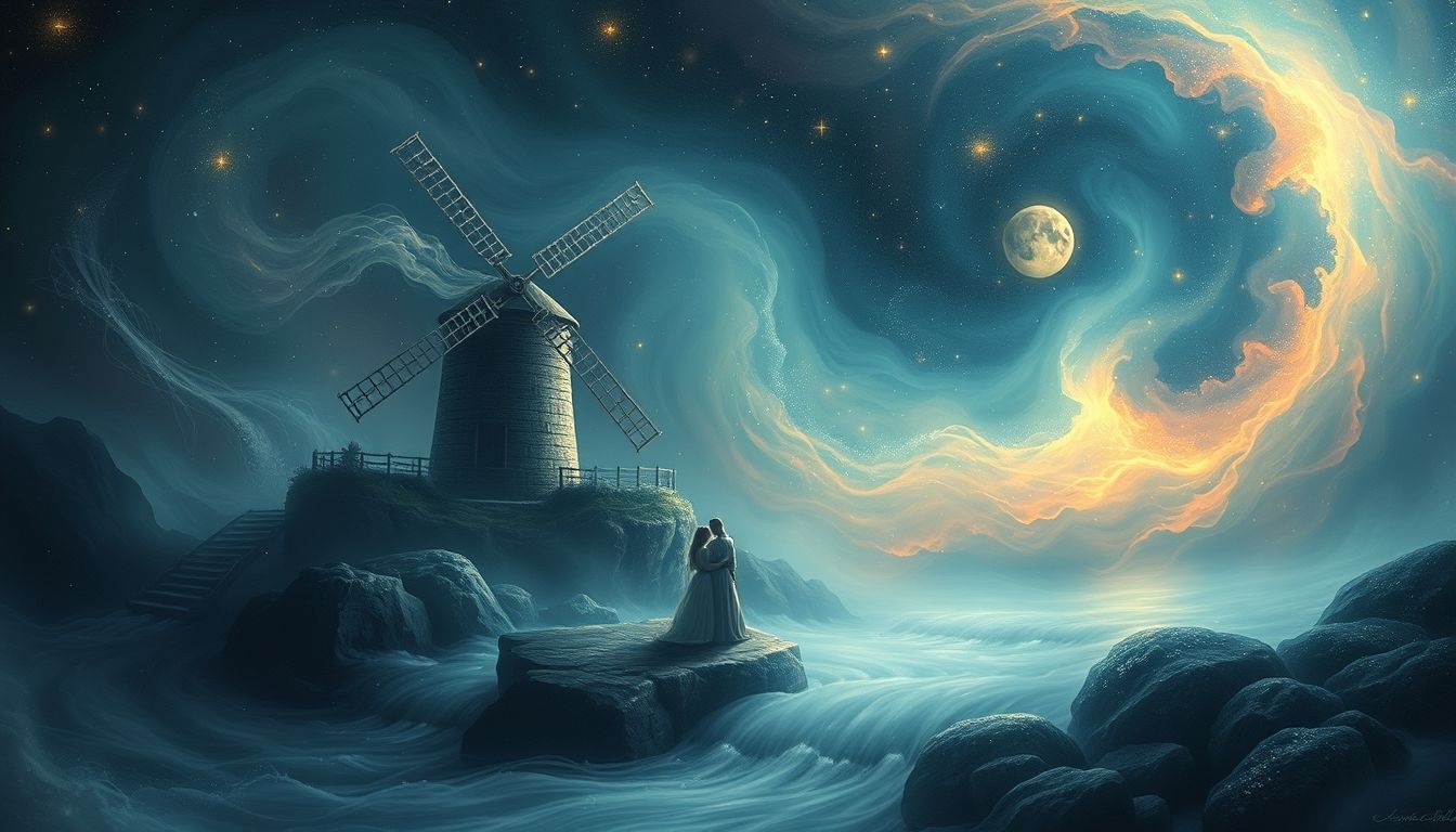 Een watermolen bezoeken met geliefde symboliseert harmonie en voorspoed.