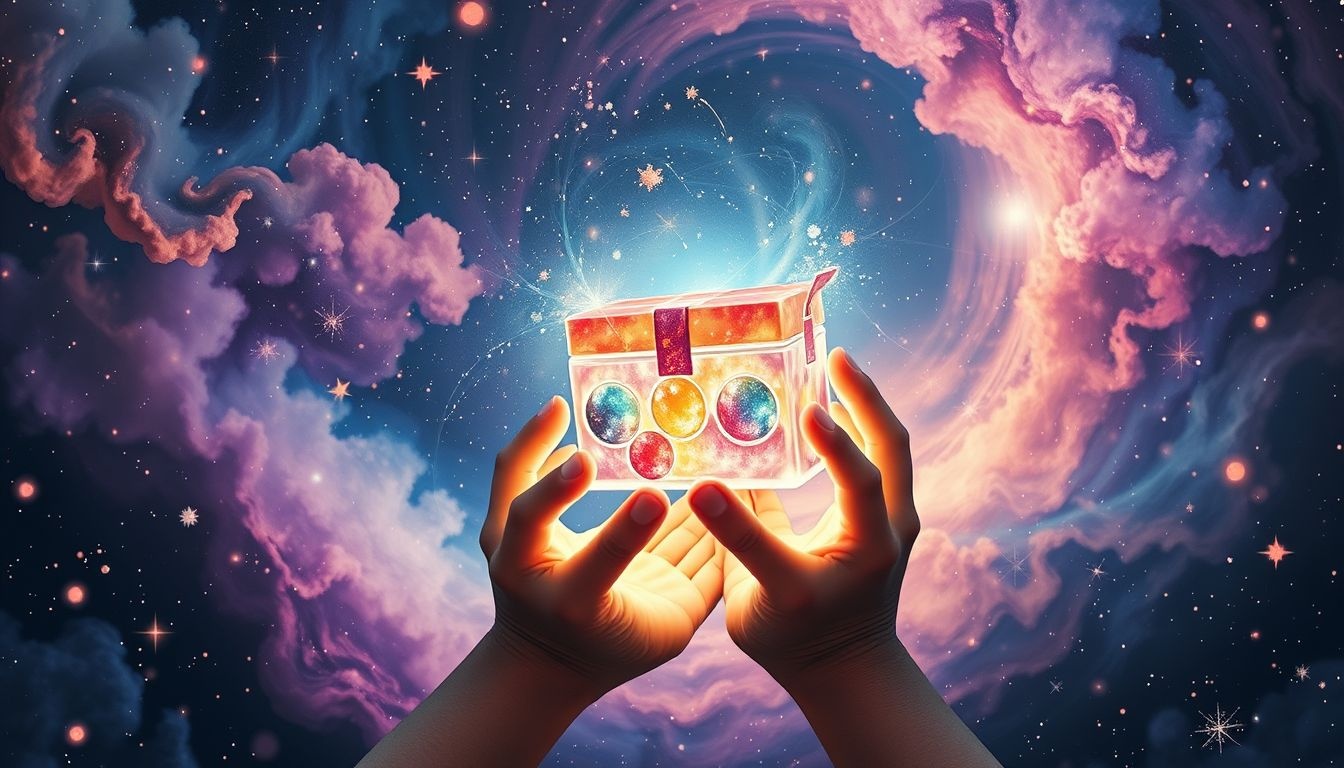 Dromen over verfdoos cadeau symboliseert nieuwe creatieve kansen en inspiratie.