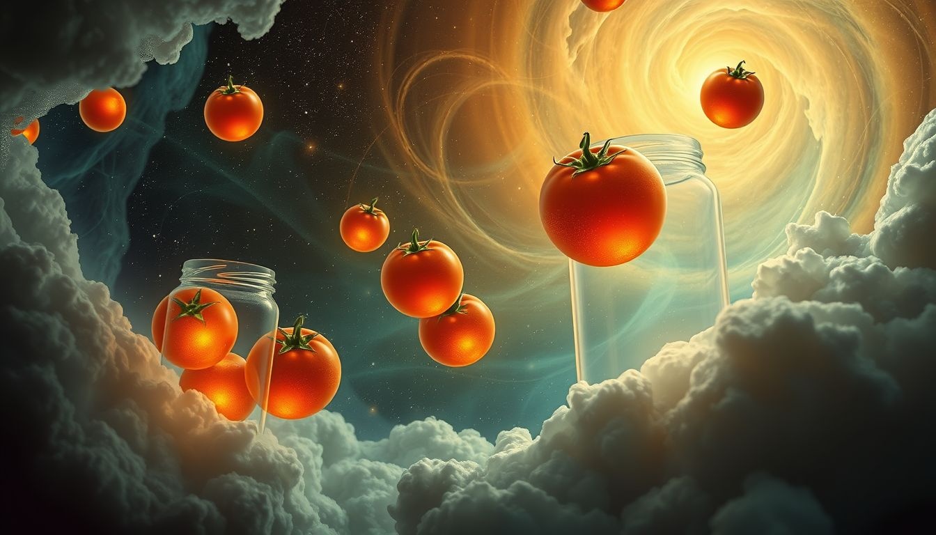 Dromen over tomaten inmaken symboliseert het bewaren van geluk.