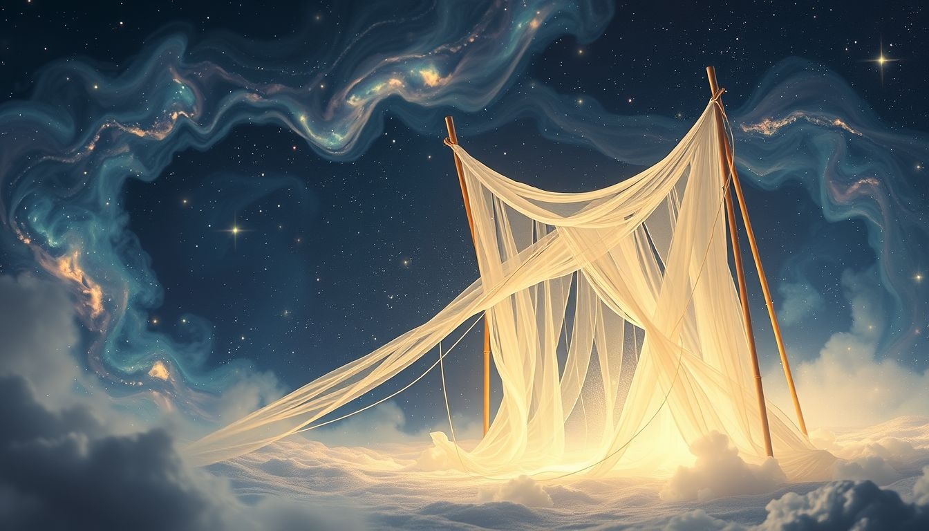 Een tent afbreken symboliseert het loslaten van oude gewoonten.