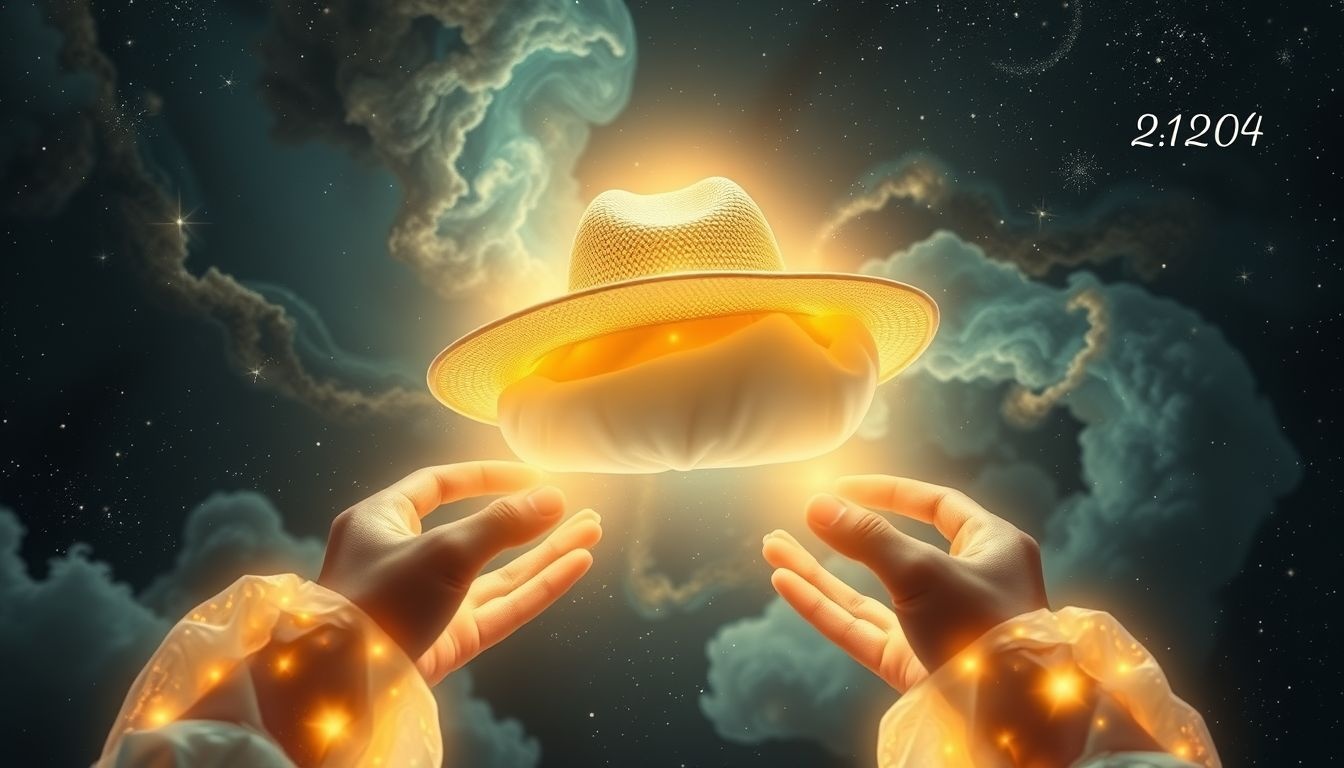Een zonnehoed cadeau geven symboliseert zorg en bescherming.