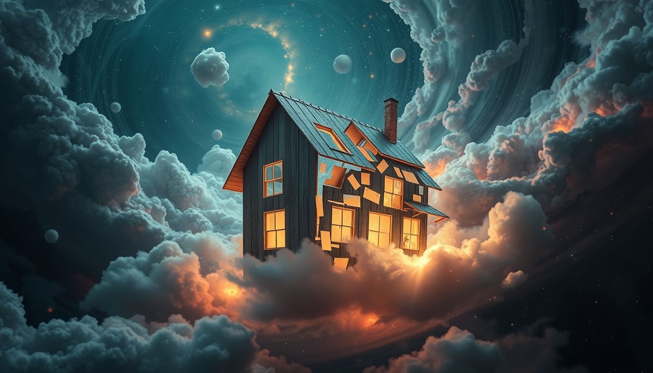 Een rommelig huis in dromen symboliseert innerlijke chaos en verwarring.