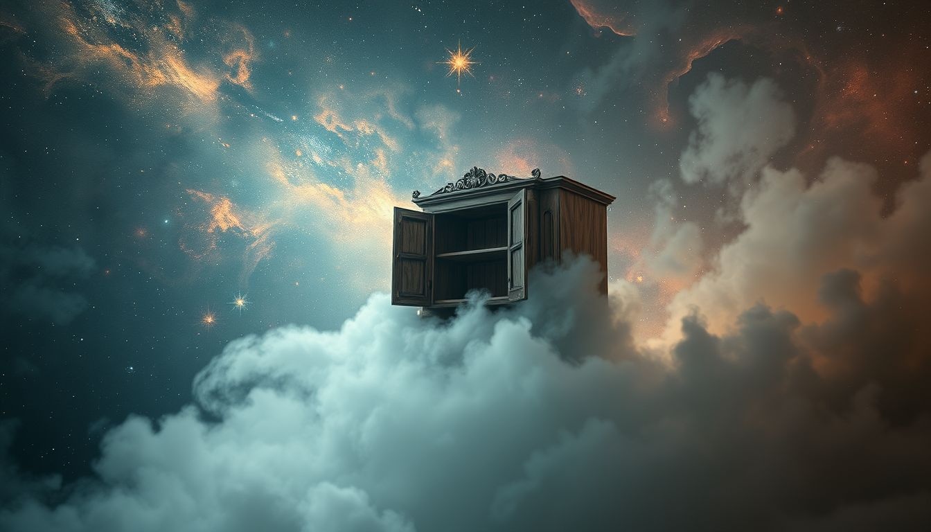 Oude keukenkasten symboliseren verborgen herinneringen en onverwerkte emoties.