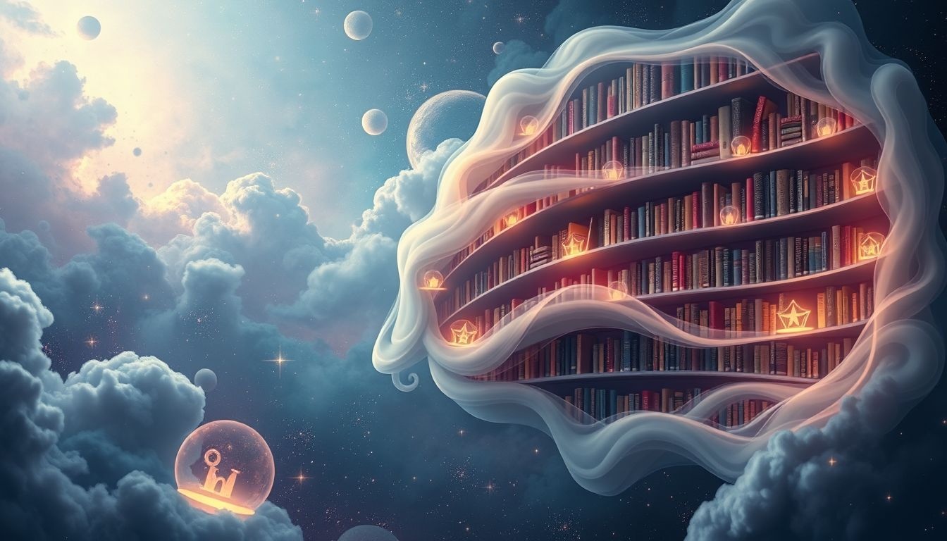 Een overvolle boekenkast symboliseert een overvloed aan kennis en ervaringen.