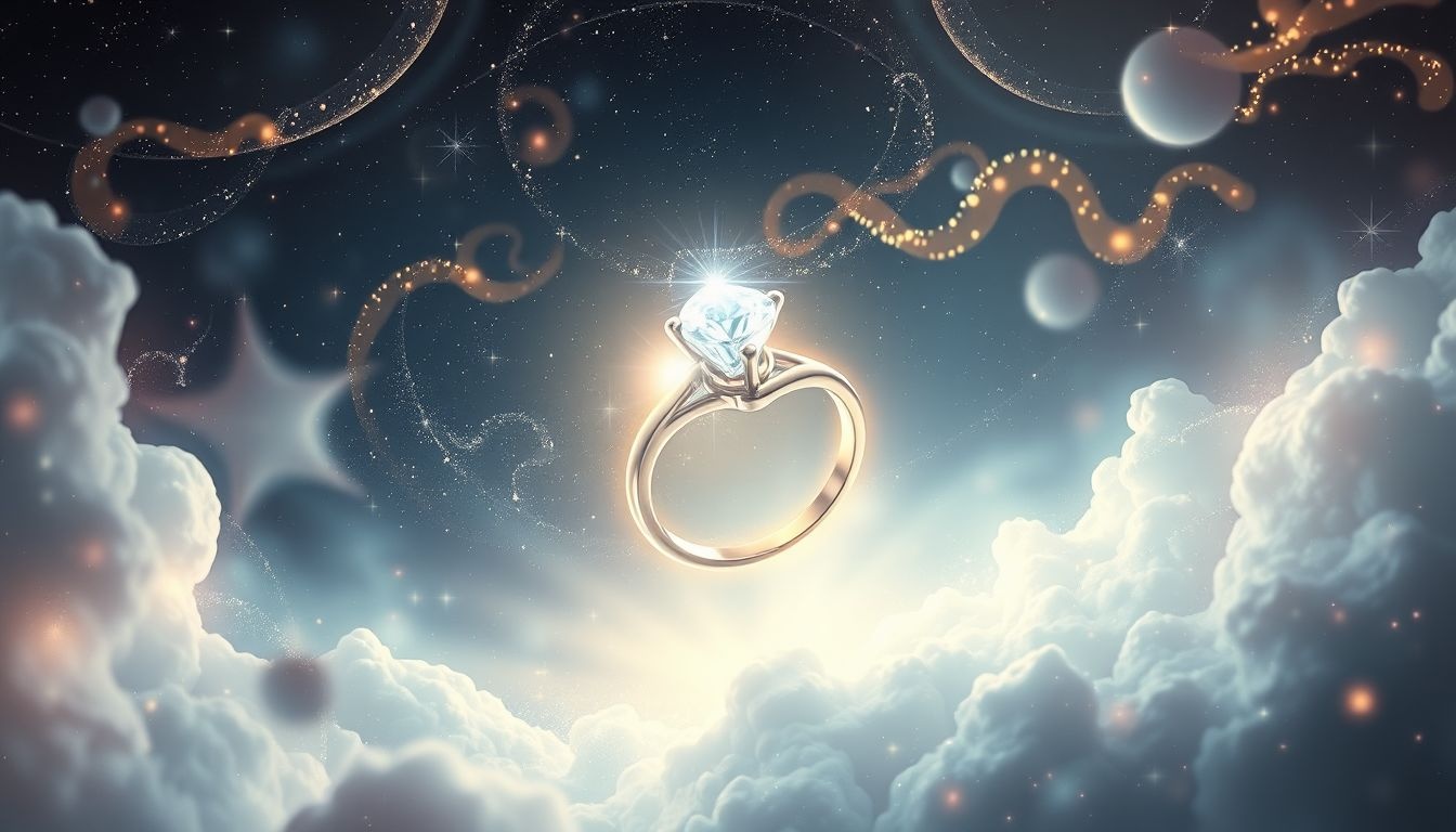 Dromen over een diamantring symboliseert liefde, belofte en trouw.