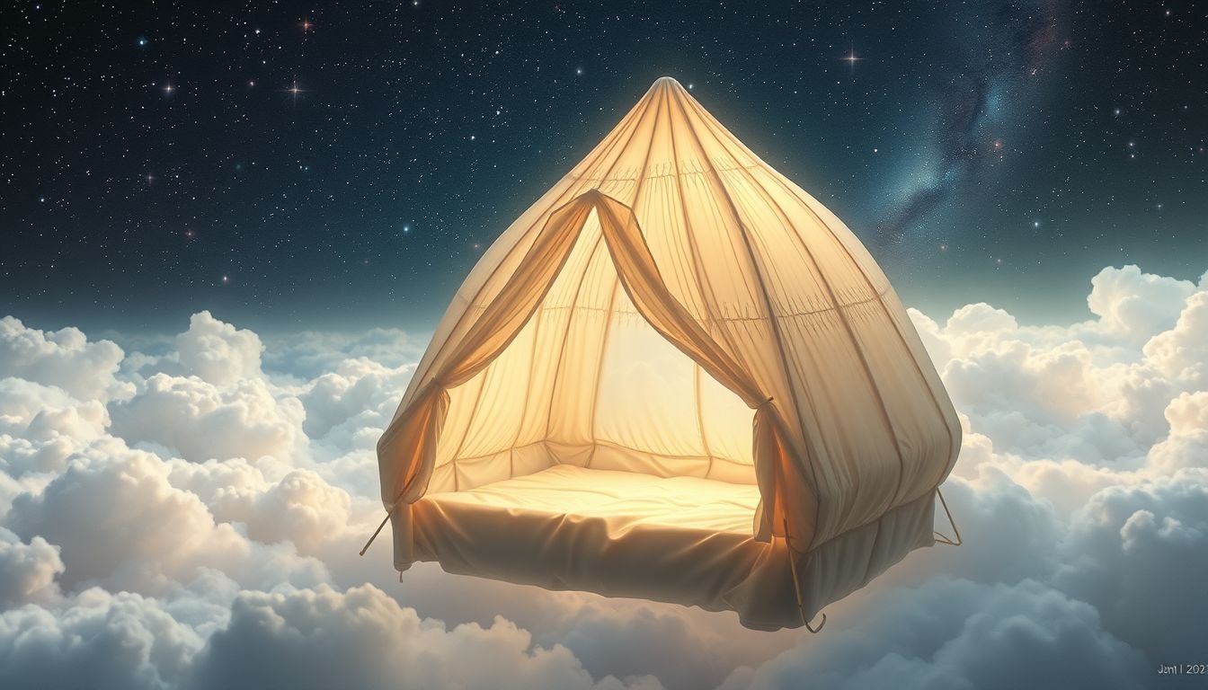 Een lekke tent symboliseert kwetsbaarheid en onverwachte problemen in dromen.