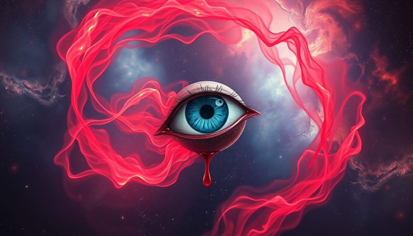 Droom over bloed in oog onthult vaak onderdrukte emoties en stress.