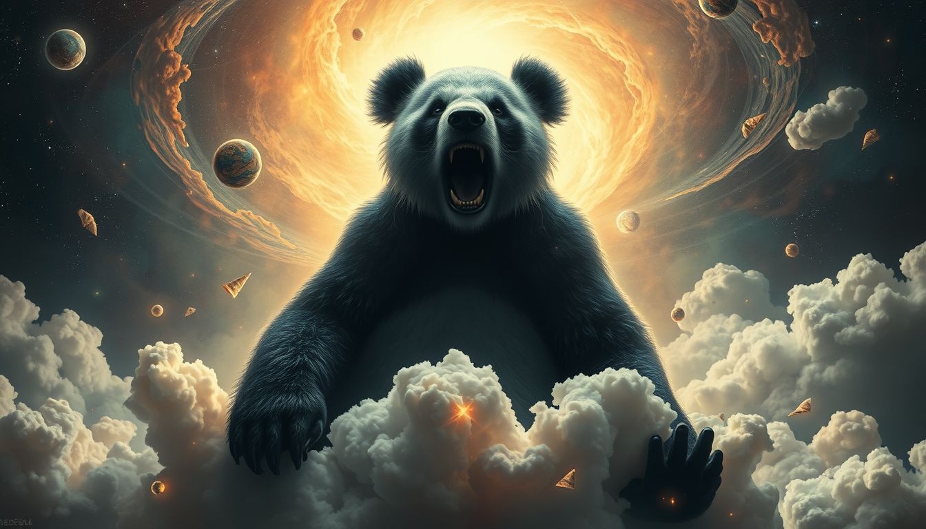 Een agressieve panda droom symboliseert onderdrukte woede en conflicten.