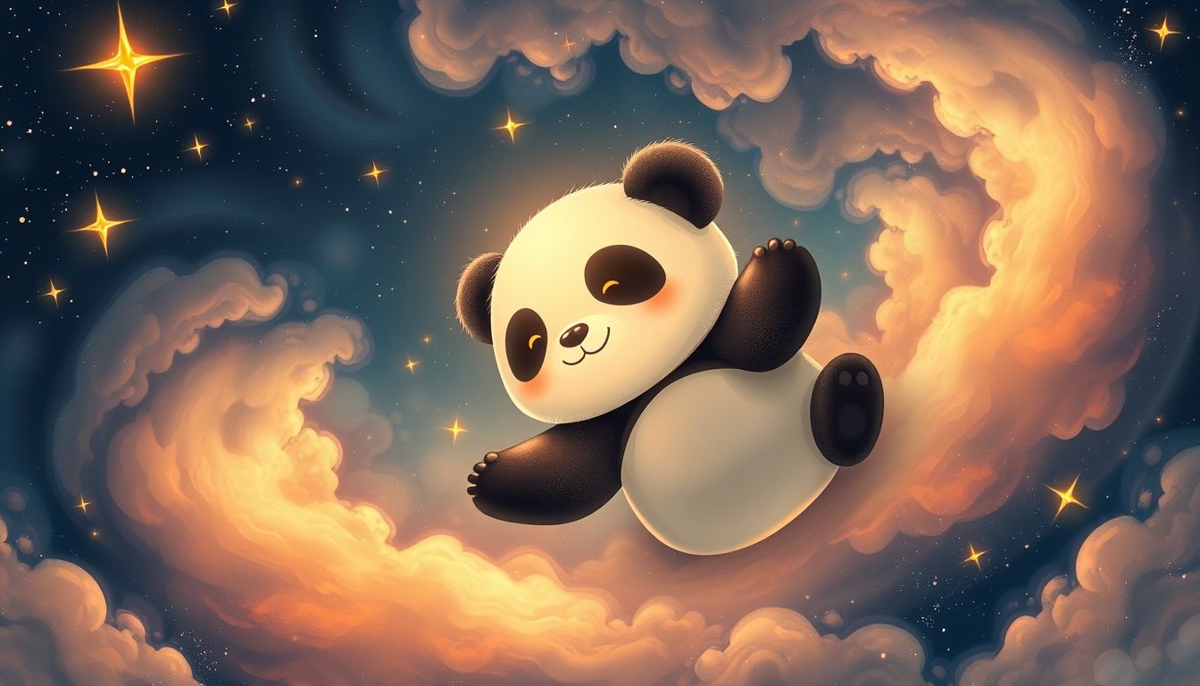 Een lachende panda in dromen symboliseert vreugde en innerlijke rust.