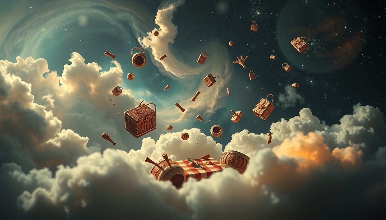 Een onderbroken picknickdroom symboliseert onverwachte verstoringen in geluk.