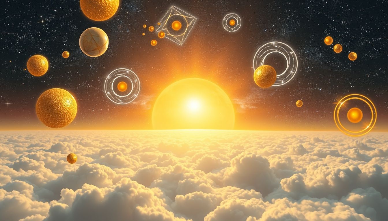 Een gouden horizon symboliseert hoop op succes en innerlijke vrede.