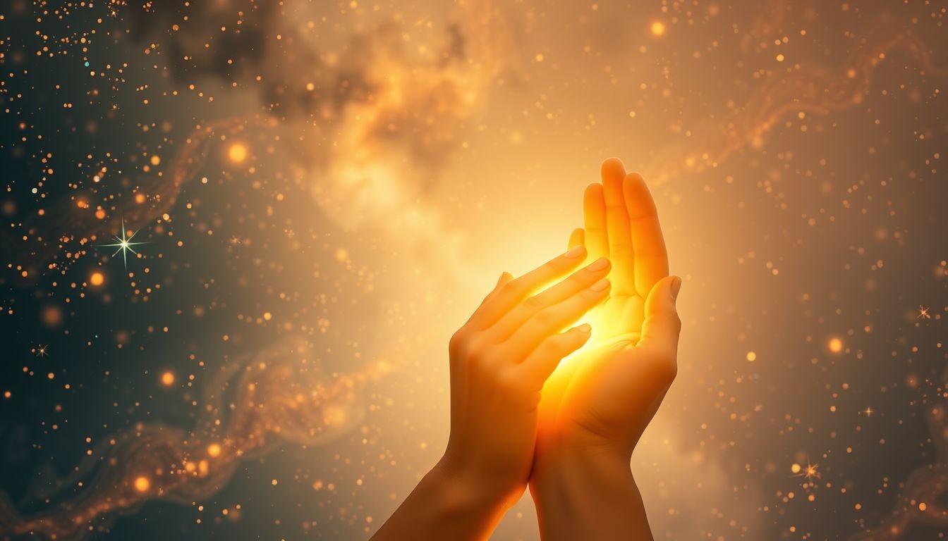 Een hand schudden met warme handen symboliseert oprechte verbondenheid.