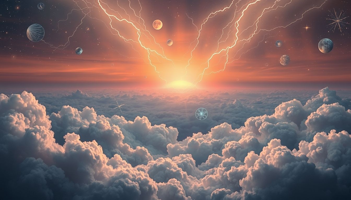 Bliksem aan de horizon symboliseert plotselinge inzichten en krachtige veranderingen.