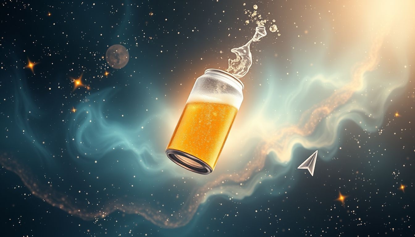 Een koud blik bier symboliseert verfrissing en nieuwe kansen in dromen.