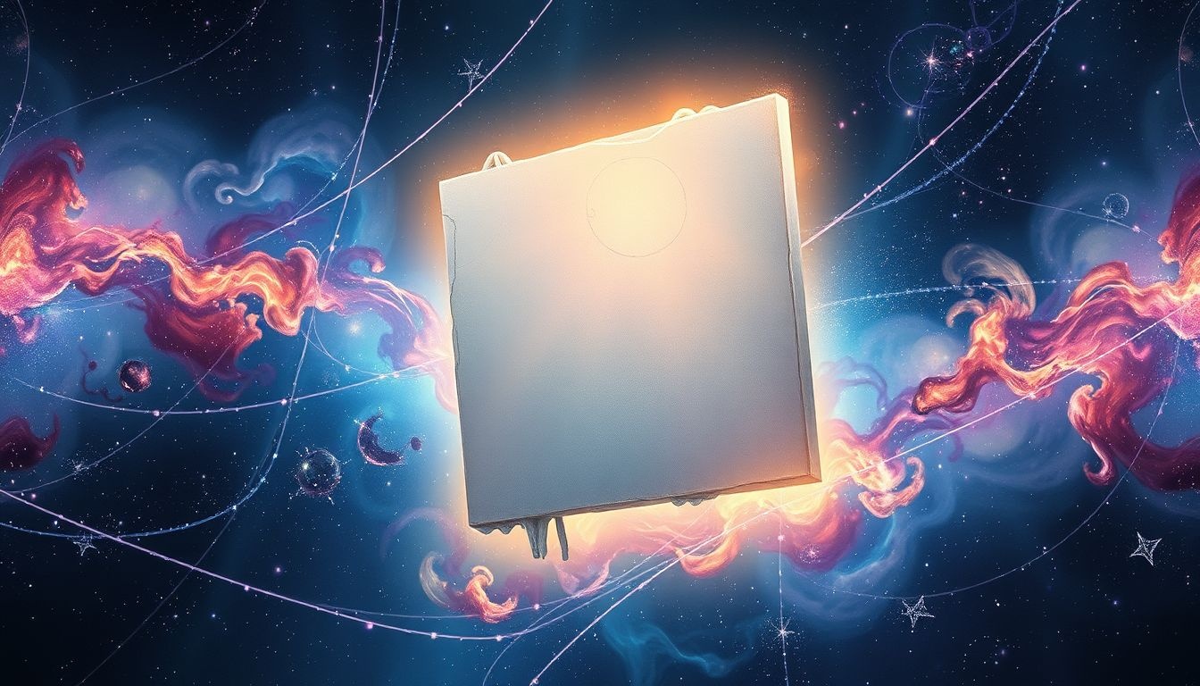 Een onafgemaakt schilderij symboliseert onvoltooide doelen en groei.
