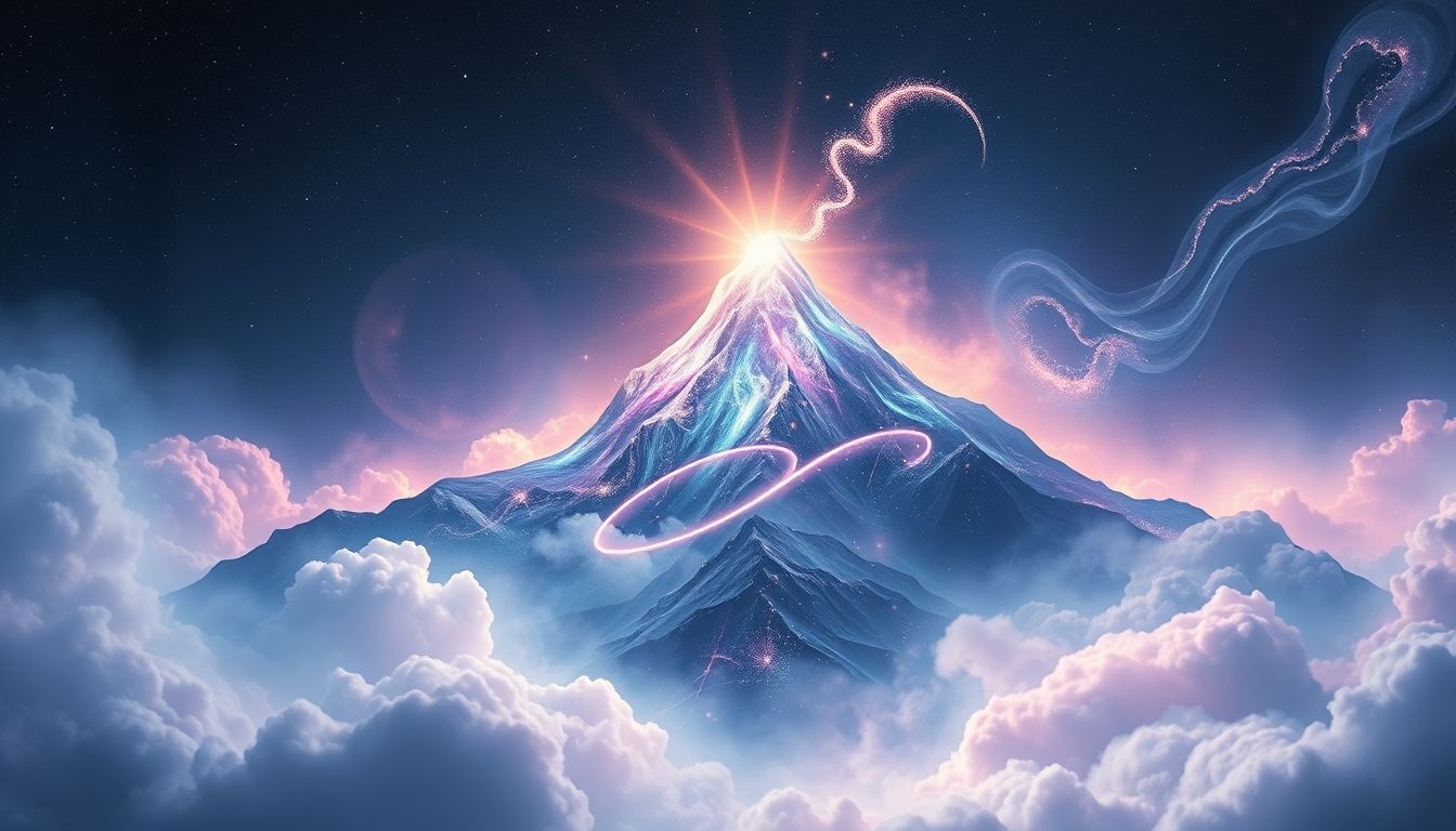 Een berg symboliseert vaak persoonlijke groei en het overwinnen van obstakels.