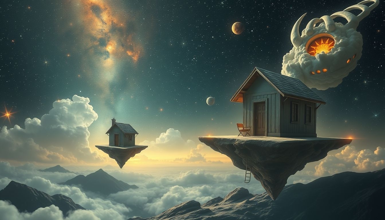 Een verlaten huis in dromen symboliseert vaak innerlijke onzekerheid.