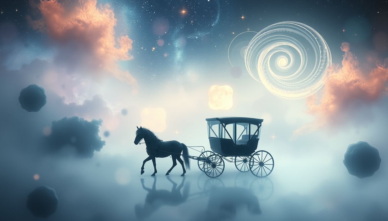 Een eenpaardse wagen symboliseert vaak innerlijke kracht en reis.