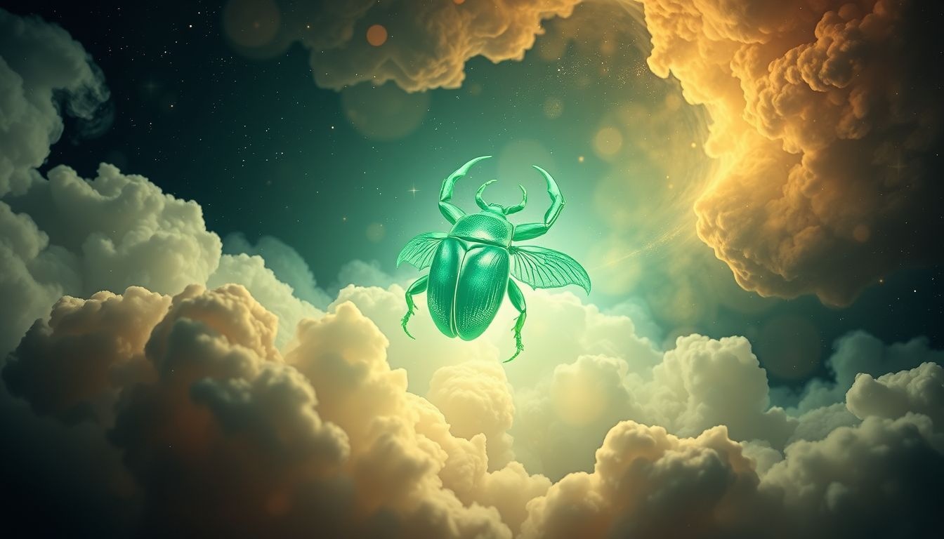 Groene mestkevers symboliseren groei en nieuwe kansen in dromen.