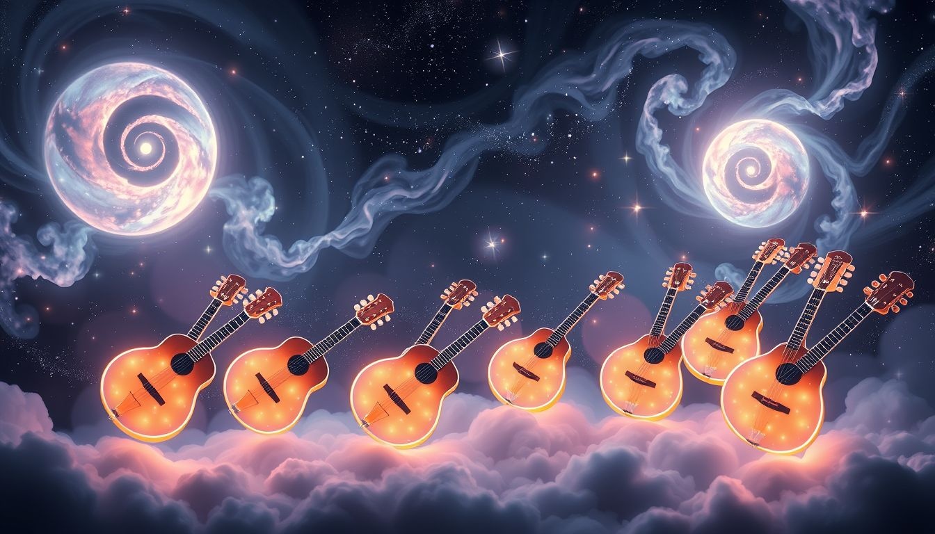Dromen over mandoline orkest symboliseert harmonie en gezamenlijke creativiteit.