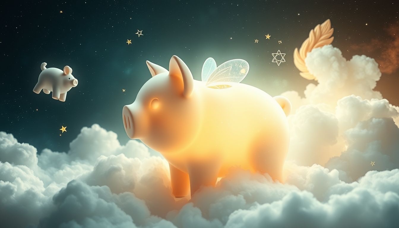 Dieren-spaarpot symboliseert bescherming en aangeboren spaarinstincten.