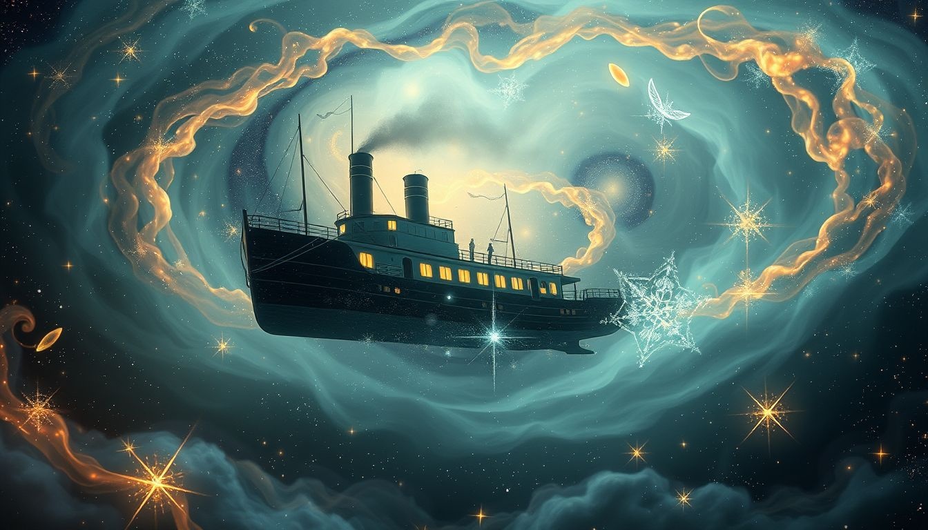 Een vastzittende stoomboot symboliseert stagnatie in je leven.