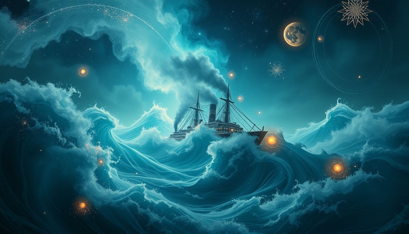 Dromen over een stoomboot op stormzee symboliseert emotionele strijd en doorzettingsvermogen.