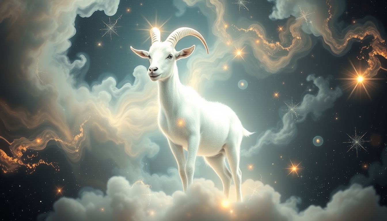 Dromen over een witte bok symboliseert spirituele zuiverheid en nieuwe start.