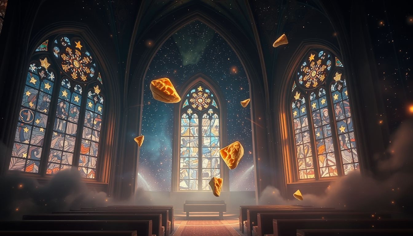 Dromen over gerstenbrood in een kerk symboliseert spirituele voeding.