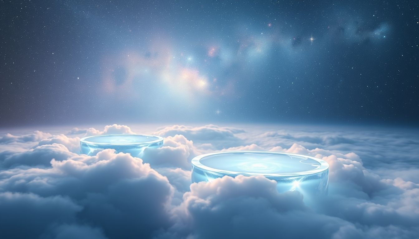 Dromen over helder plassen symboliseert zuiverheid en emotionele helderheid.