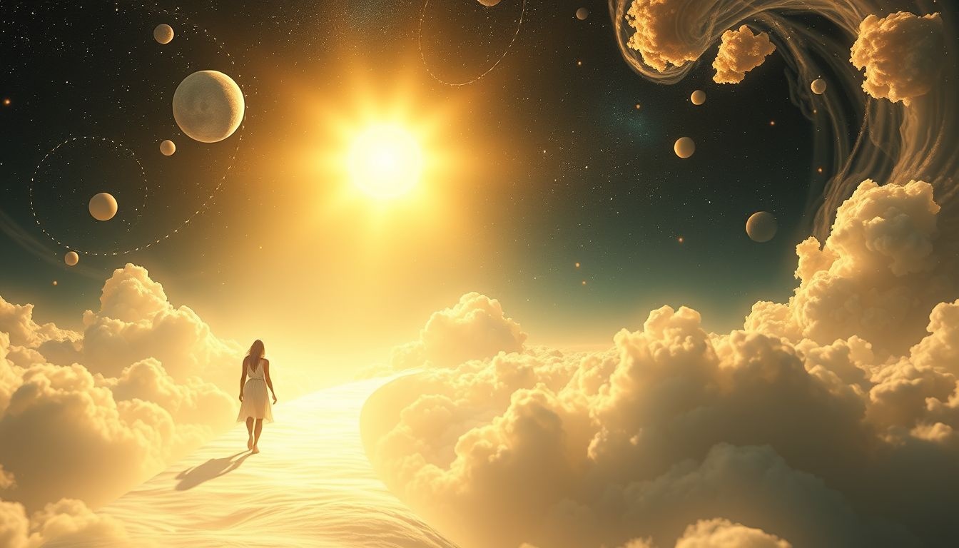 Dromen over wandelen in de zon symboliseert innerlijke vreugde en helderheid.