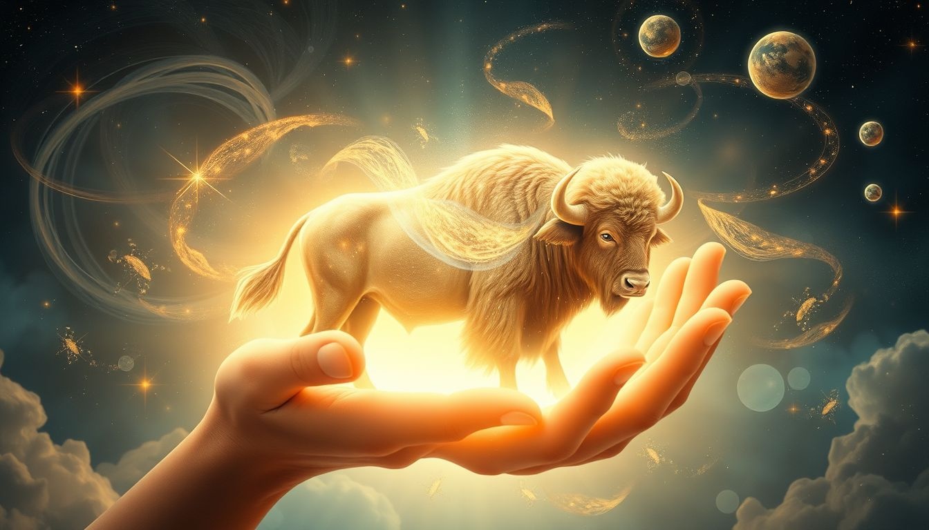 Een buffel redden symboliseert bescherming en innerlijke kracht versterken.