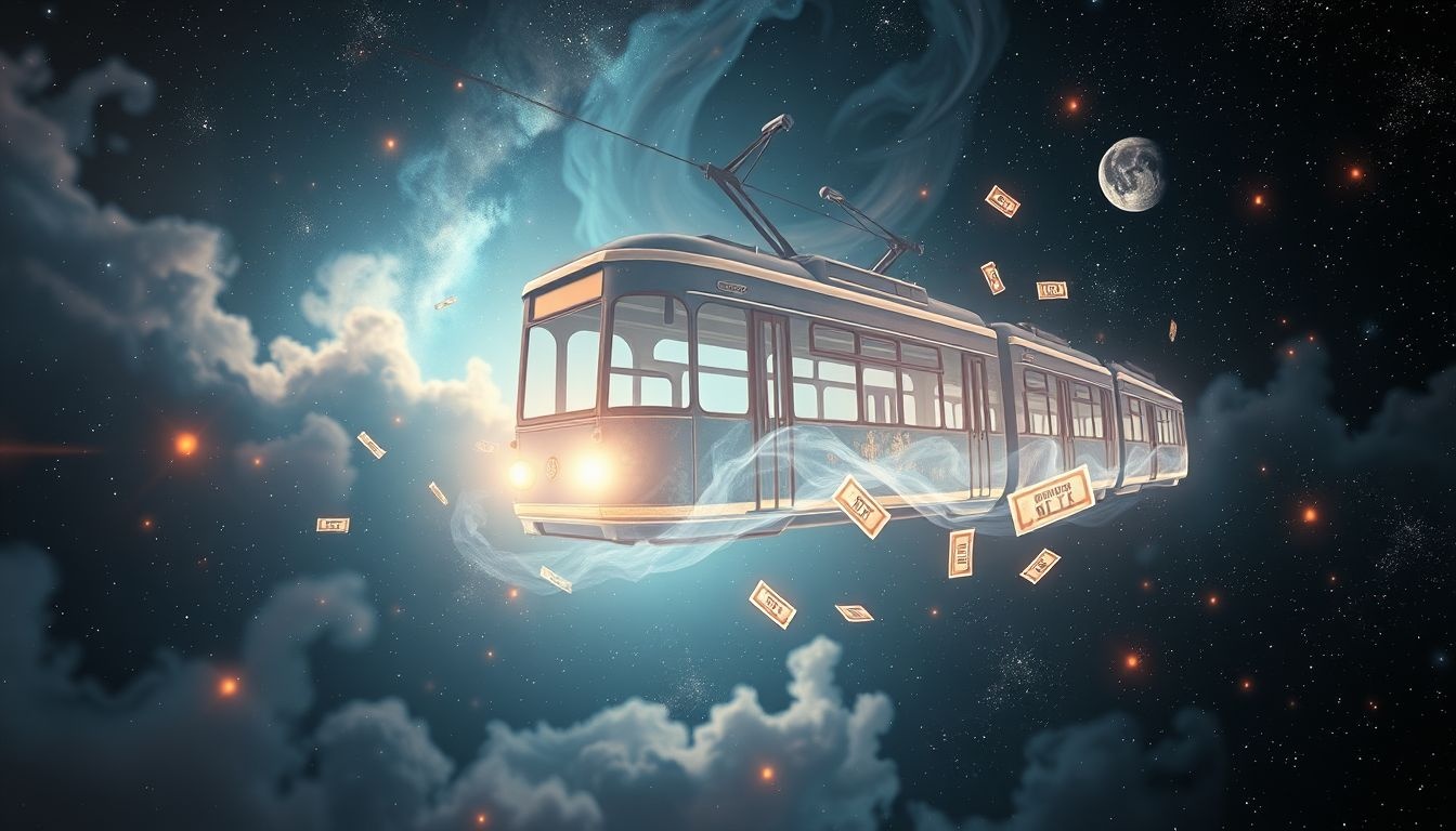 Dromen zonder kaartje in tram symboliseert angst voor grenzen en regels.