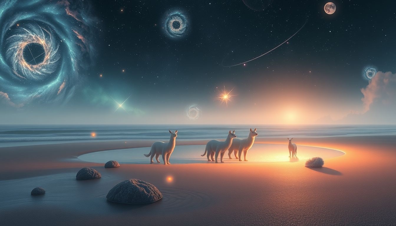 Dieren observeren in een strandbaai symboliseert intuïtie en verbondenheid.