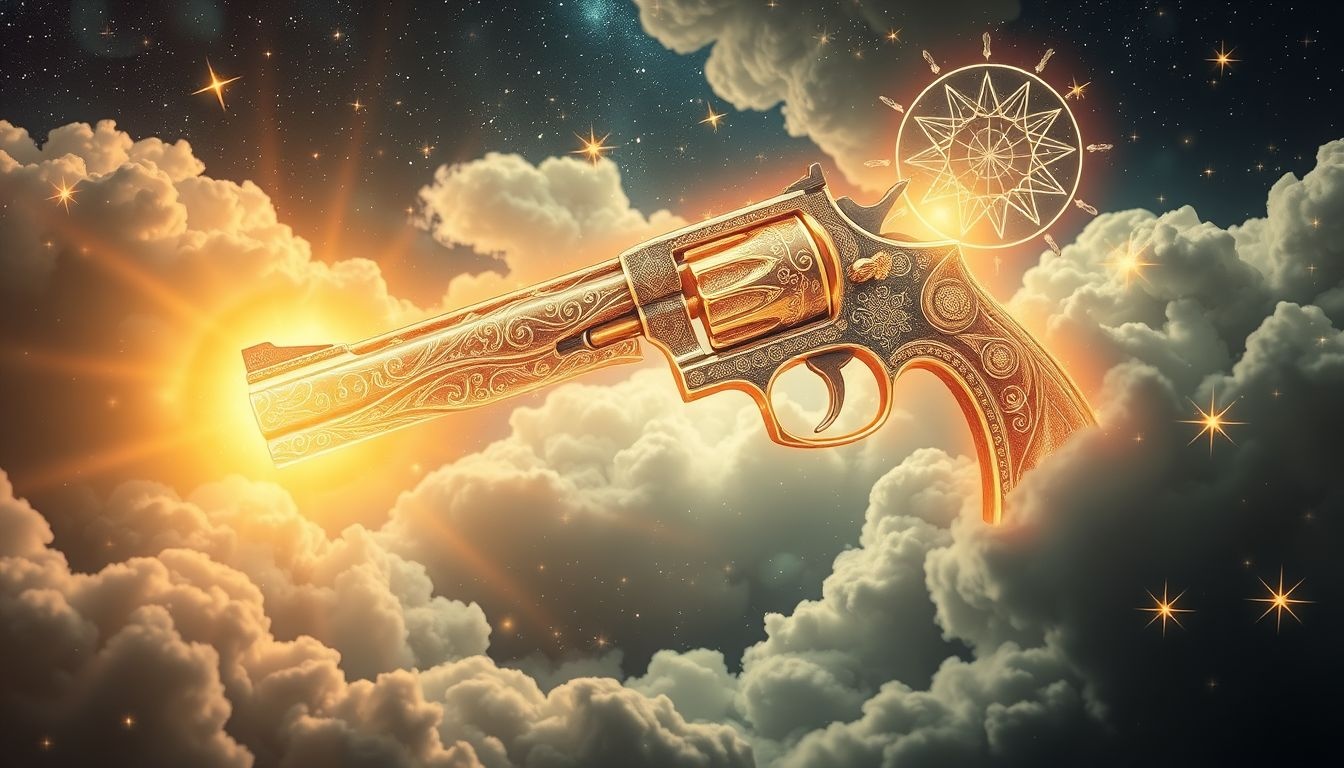 Een revolver in dromen symboliseert controle en verborgen agressie.