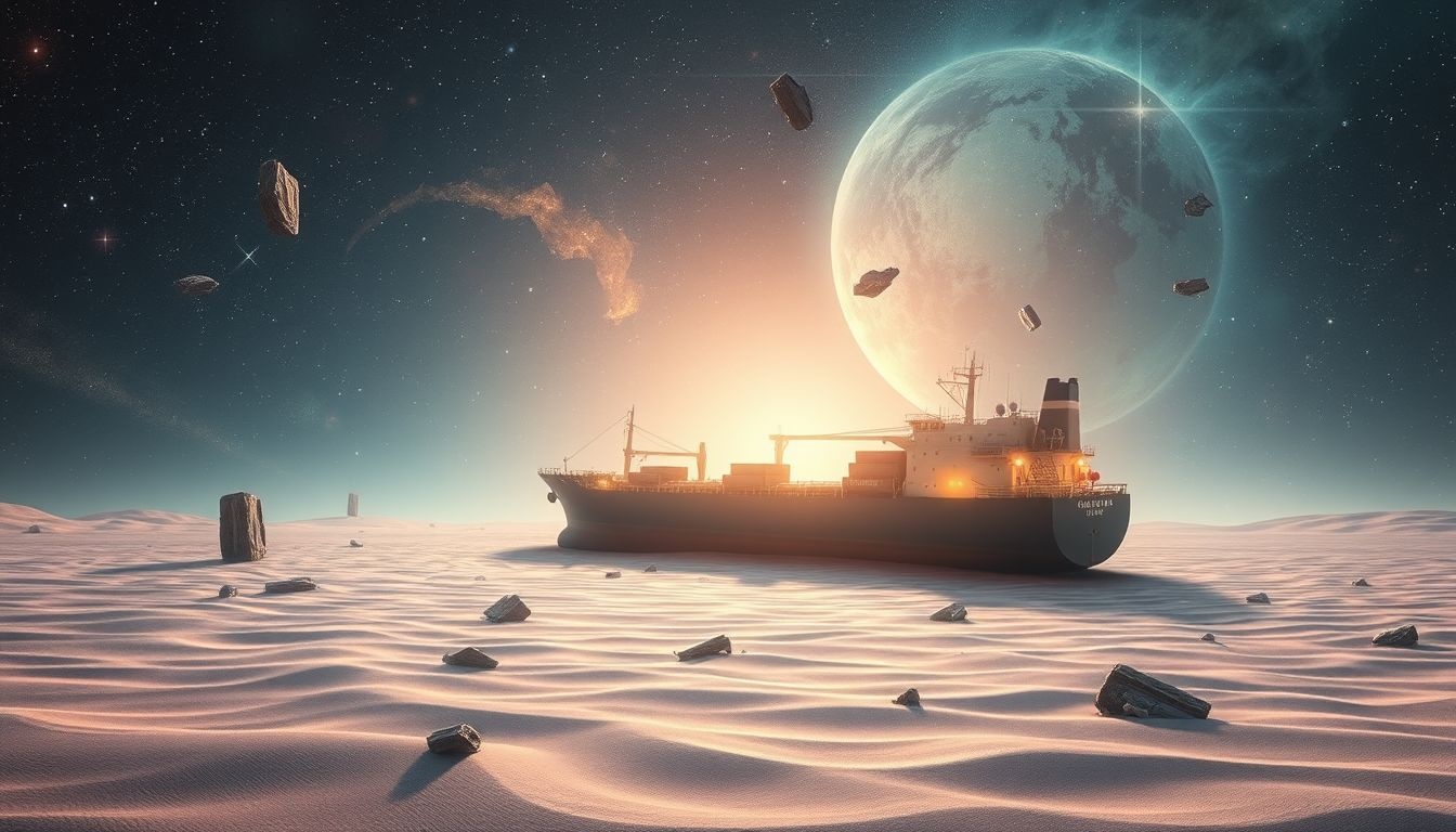 Een gestrande vrachtschip droom symboliseert vastgelopen levensdoelen.