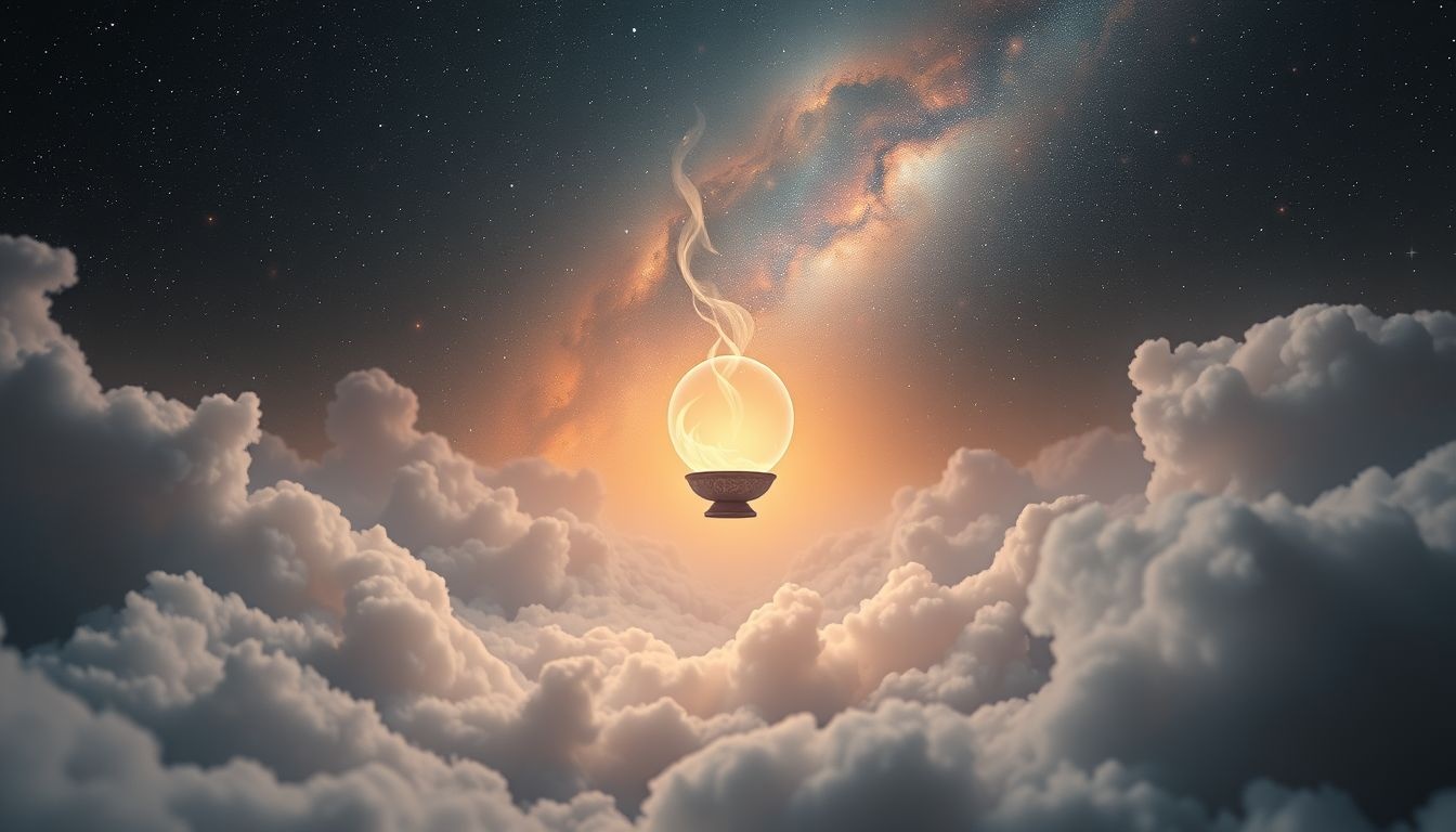Een wierookvat in openbaar symboliseert spirituele zuivering en verbinding.