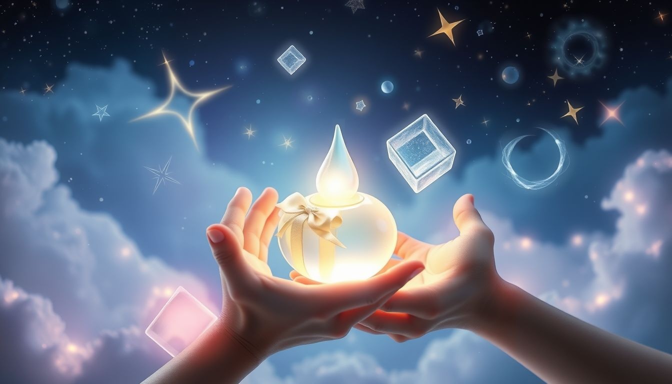 Een cadeau paraffineolie symboliseert onverwachte hulp en troost.