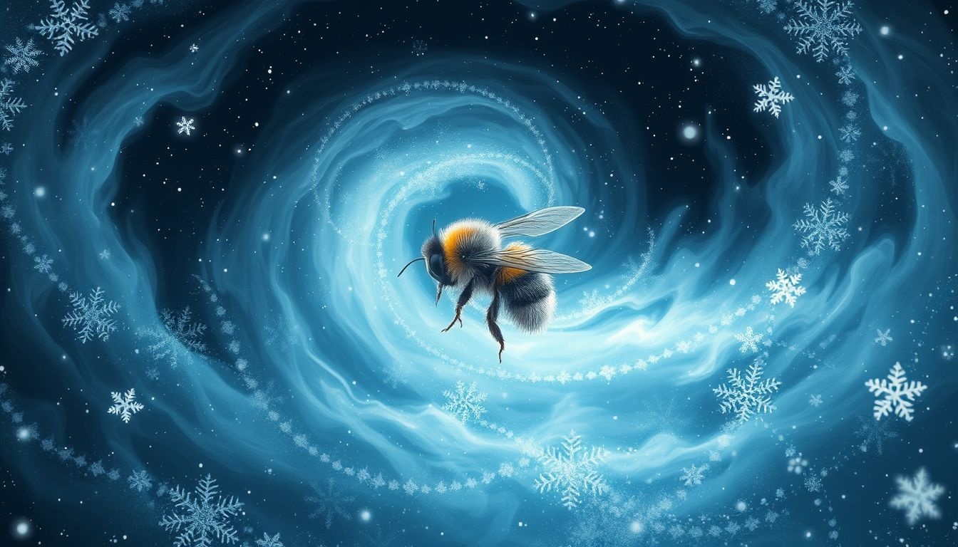 Een hommel in de winter staat voor verrassende veerkracht en hoop.